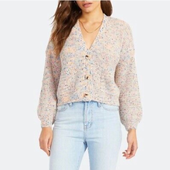 BB Dakota by Steve Madden Golden Hour Crop Cardigan Sweater, Size Small - Picture 8 of 13